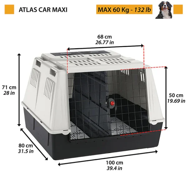 Ferplast Car Maxi Kutyahordozó autós utazáshoz 100 cm - Image 4